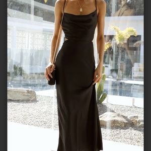 Black slip dress
